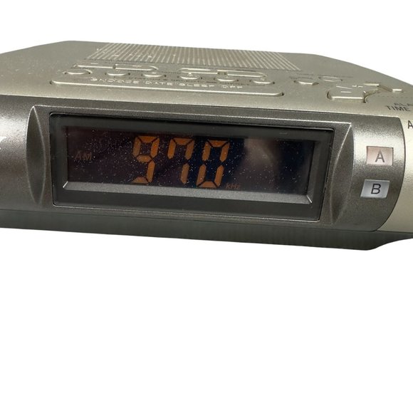 Sony ICF-C255RC Dream Machine AM/FM Radio Alarm Clock With Antenna Silver Tested - Picture 3 of 7